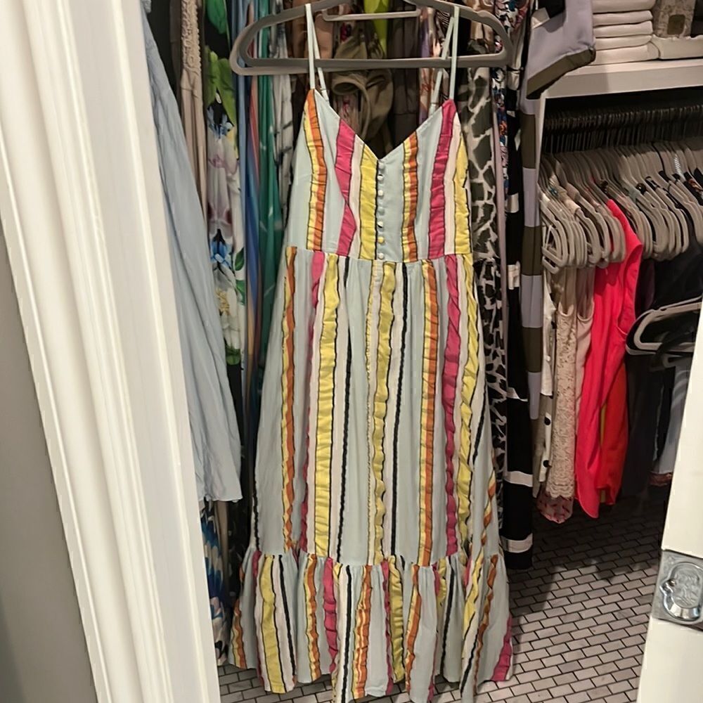 J.Crew marina striped maxi dress size 2 EUC